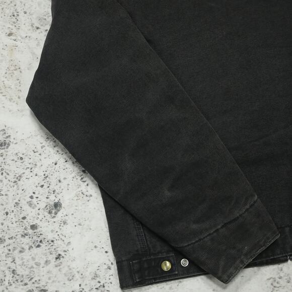 RARE Vintage Carhartt J43 ONX Onyx Faded Black Detroit Jacket Size Medium - Picture 11 of 16